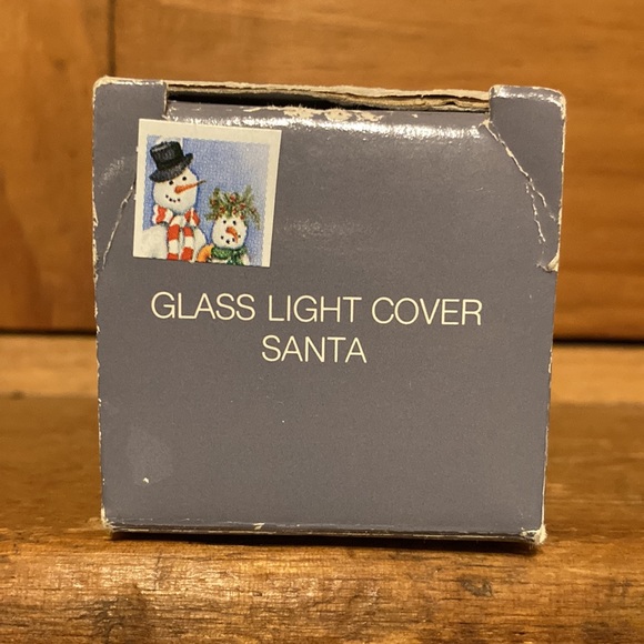 Vintage Avon Gift Collection Glass Light Cover Santa Christmas Ornament 🎄NIB - Picture 4 of 6